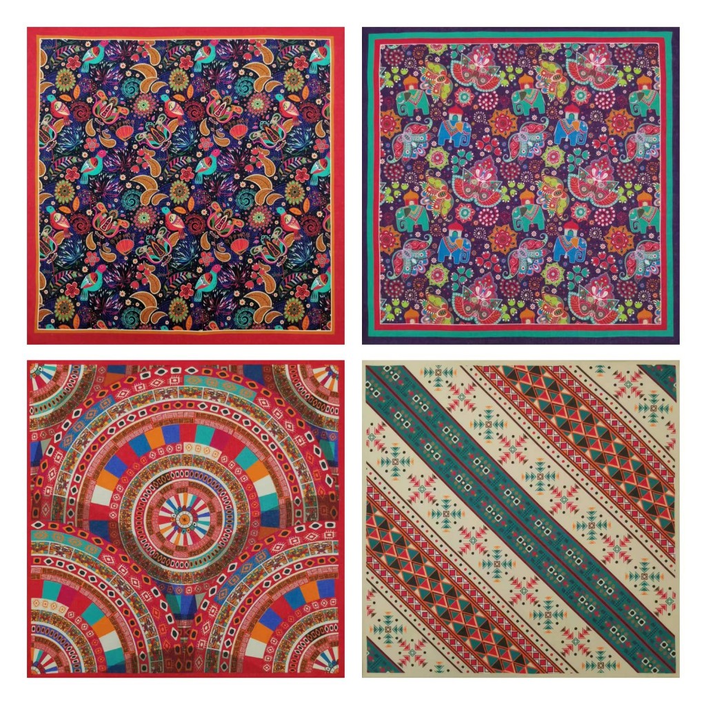 Khăn bandana họa tiết vintage nam nữ Song An Eco