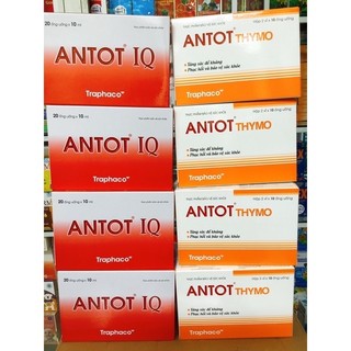 Antot Traphaco ống nhựa và ANTOT IQ, Antot thymo thủy tinh hộp 20 ống