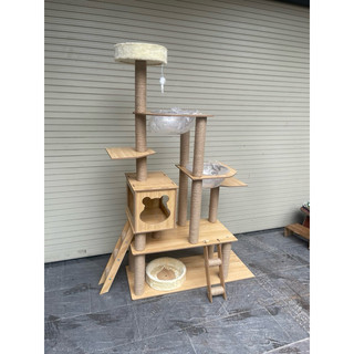 trụ cào mèo tặng thêm lõi bàn cào để dưới âu vàng