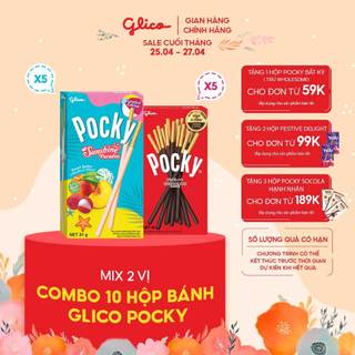 Combo 10 hộp Bánh que Glico Pocky mix vị