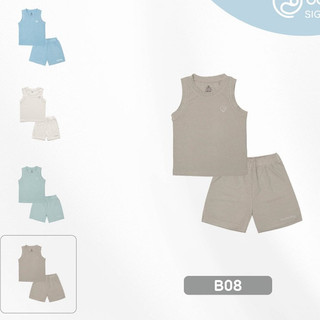 Bộ quần áo ba lỗ modal gỗ sồi Bu, BUBABY cho bé 6m - 4Y