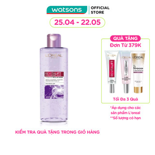 Nước Tẩy Trang L'Oreal Paris Giúp Căng Mịn Da Revitalift Hyaluronic Acid Micellar Water 400ml