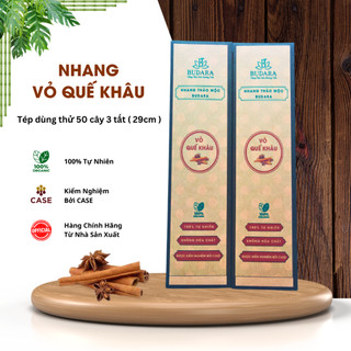 [ Combo 5 tép 3 tất  ] Nhang vỏ quế khâu, nhang quế sạch  - nhang thảo mộc budara