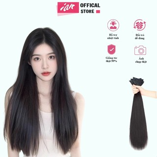 Kẹp Tóc Giả Kẹp Phồng Sét 3 Dải Thẳng có độ dài 45cm và 55cm