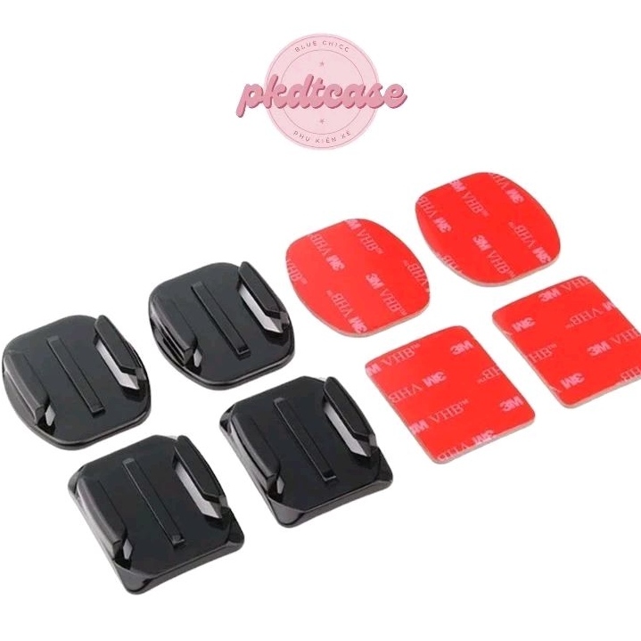 Bộ combo 4 giá đỡ dạng dán 2 đế cong + 2 đế bằng và 4 miếng dán cho camera hành trình GoPro Hero chất lượng cao