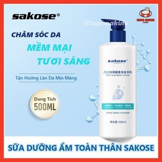 Sữa dưỡng thể mịn da sakose vaseline fruit acid aha giúp da ẩm mượt, tươi sáng