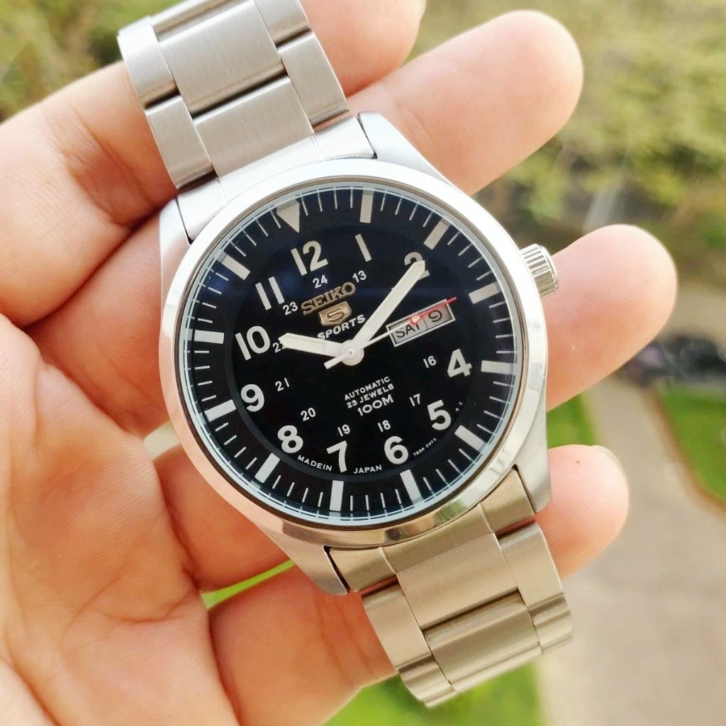 Đồng hồ cơ automatic SEIKO dây thép đúc máy Nhật