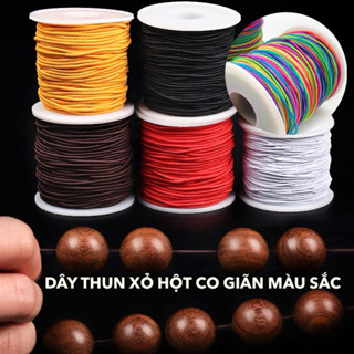 [CHIẾT LẺ] Dây THUN CO GIÃN màu sắc xỏ hột gỗ/ hột nhựa/ đá làm vòng tay Handmade DIY