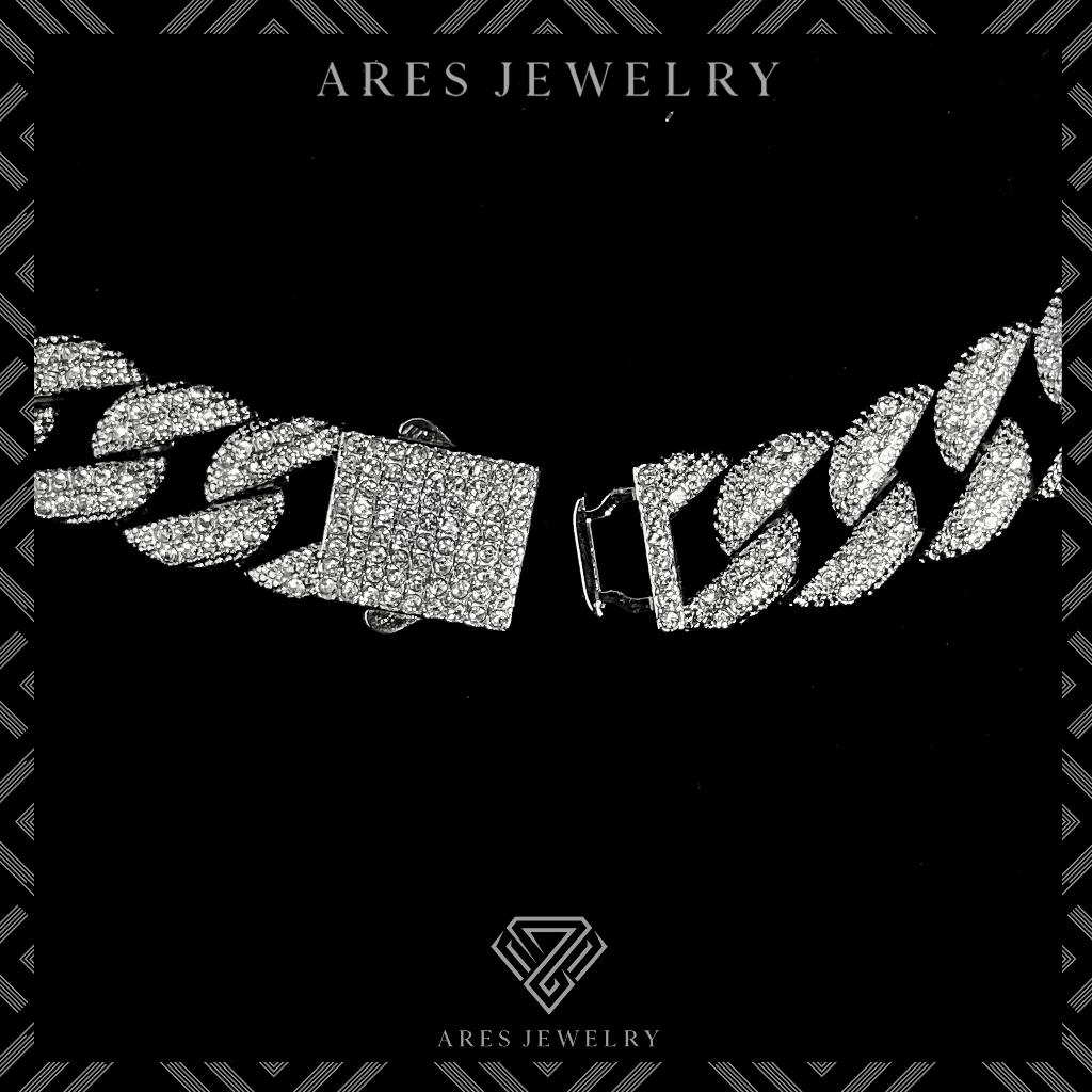 Dây chuyền thời trang nam Cuban Luxury 15mm Ares Jewelry