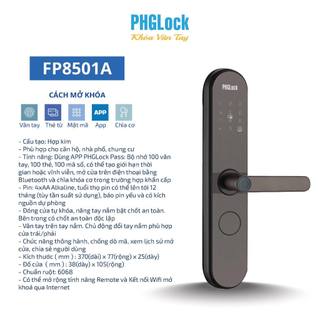 Khóa vân tay PHGLock FP8501 App tiếng việt
