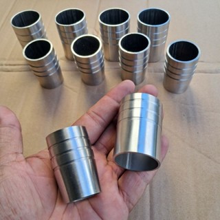 Khâu Nối Cổ Pô (TIỆN SỌC) 27 & 32mm Hàn Nối Cổ Inox - Titan Vào Pô Zin