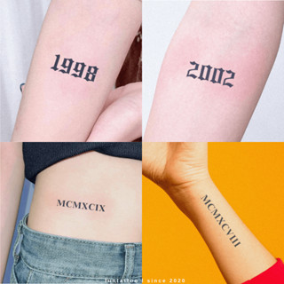 Hình Xăm Tạm Thời Năm Sinh Funtattoo Chống Nước Chống Cọ Xát Kéo Dài 7-15 Ngày Bền Đẹp Nhanh Lên Màu