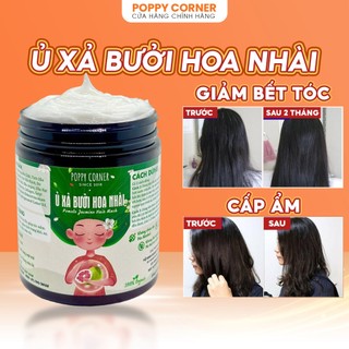 Dầu xả tóc Bưởi Hoa Nhài nhuộm dầu ủ thơm thảo dược kem ủ dưỡng tóc phục hồi tóc hư tổn giảm khô xơ Poppy Corner