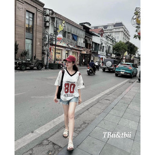 Áo phông bóng chày số 80 hot hit