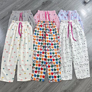 Quần Baggy Nữ Cạp Cao,Quần Nữ Dáng Lửng Hoạt Hình Chất Đũi Mềm Nhiều Màu Kèm Dây Rút JUDIE.Closet