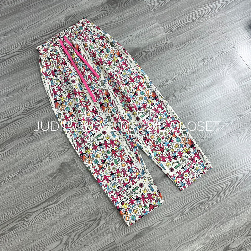 Quần Baggy Nữ Cạp Cao,Quần Nữ Dáng Lửng Hình In Chất Thô Mềm Nhiều Màu Kèm Dây Rút JUDIE.Closet | BigBuy360 - bigbuy360.vn