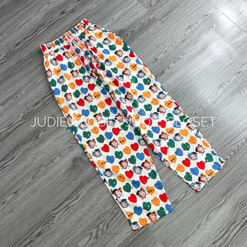 Quần Baggy Nữ Cạp Cao,Quần Nữ Dáng Lửng Hình In Chất Thô Mềm Nhiều Màu Kèm Dây Rút JUDIE.Closet | BigBuy360 - bigbuy360.vn