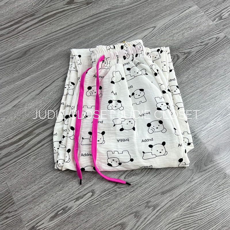 Quần Baggy Nữ Cạp Cao,Quần Nữ Dáng Lửng Hình In Chất Thô Mềm Nhiều Màu Kèm Dây Rút JUDIE.Closet | BigBuy360 - bigbuy360.vn