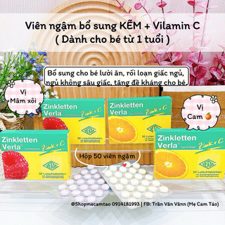 VIÊN NGẬM BỔ SUNG KẼM + VITAMIN C ZINKLETTEN VERLA