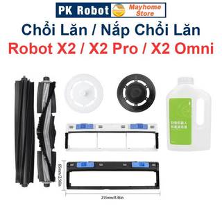 Phụ kiện thay thế robot x2 / x2pro / x2 omni, chổi lăn, nắp chặn chổi lăn & đế gắn khăn///