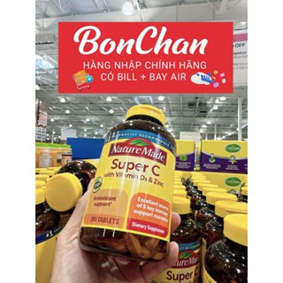 [ĐỦ BILL 2/26] Viên uống bổ sung tăng sức đề kháng 3 loại Vitamin Super C With Vitamin D3 & Zinc (3 in 1) 200 viên