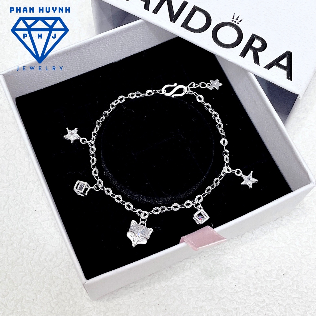 Lắc tay bạc nữ hồ ly, vòng tay hồ điệp hoa tuyết thỏ PHAN HUYNH JEWELRY bạc 925
