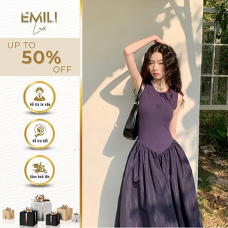 Váy thun ngắn tay dáng xòe Emili, váy thun phong cách kiểu nữ 