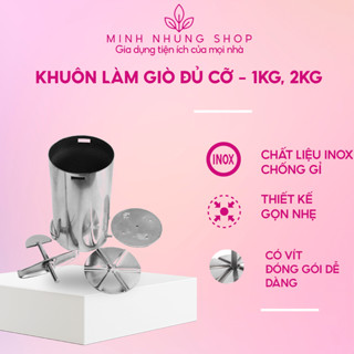 Khuôn làm giò đủ cỡ - 1kg, 2kg - Khuôn giò xào, giò thủ, giò đông-Chất liệu inox xịn