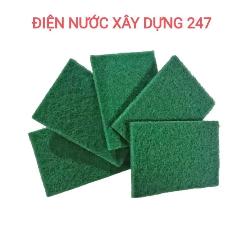 5 Miếng Rửa Chén Bát Cước Xanh Samram