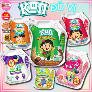 Sữa kun túi 110ml - sữa chua kun/kun nước trái cây/kun socola lúa mạch