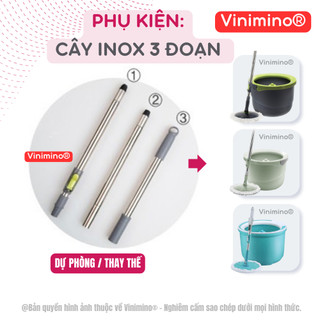 [PHỤ KIỆN] Cây INOX 3 đoạn LOCK ETM498 | LOCK ETM494 (Không bao gồm mâm xoay và bông lau)