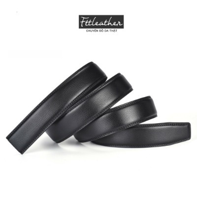 Dây thắt lưng da bò vân hạt không mặt may viền Ftt Leather kết hợp với tất cả mọi loại mặt khóa thắt lưng