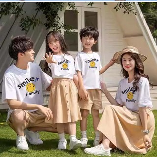 Set áo gia đình đi biển 3 4 5 người set bố mẹ và bé áo thun gia đình đồng phục đi chơi du lịch -gd1236