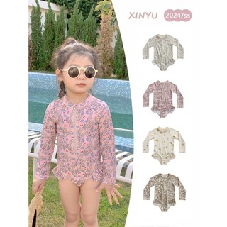 Bikini Dài Tay 1 Mảnh Chất Chống Nắng Bé Gái - Bộ Đồ Bơi Liên Thân Cho Bé Gái Từ 1-7 Tuổi - Hàng Quảng Châu Cao Cấp