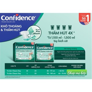 Tã dán người lớn confidence m20/l20