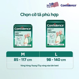 TÃ DÁN NGƯỜI LỚN CONFIDENCE M20/L20 (tặng 3 miếng)