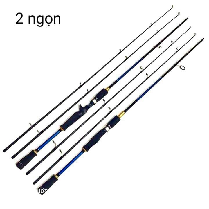 Cần câu lure shimano 2 ngọn độ cứng M và ML, cần câu lure máy đứng máy ngang 2 ngọn