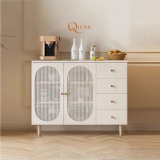 Tủ đa năng cửa mây tre QHOME, tủ ngăn kéo, tủ đầu giường, tủ phòng khách, tủ phòng ngủ