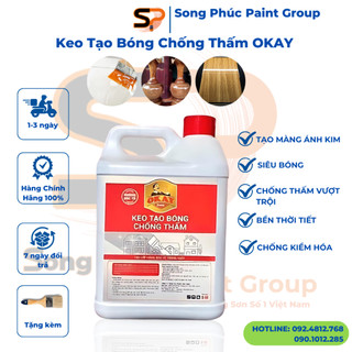  Tạo Bóng Chống Thấm Okay Không Độc Tố, Keo Chống Thấm Sàn Gỗ, Chống Thấm Tường