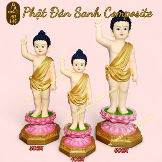 TƯỢNG PHẬT ĐẢN SANH 50CM & 60CM - CHẤT LIỆU COMPOSITE (NHỰA CAO CẤP)