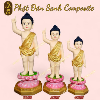 Tượng phật đản sanh 40cm - chất liệu composite 🔆 tượng phật an lạc 🔆