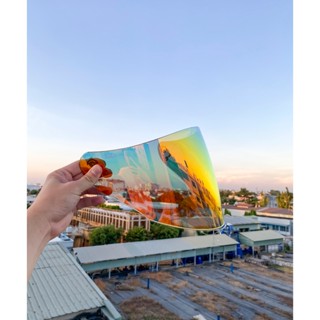 ( ĐI NGÀY ĐÊM) KÍNH REVO PHA LÊ ĐỔI MÀU KLT, KYT GẮN NÓN BẢO HIỂM 3/4 2 KÍNH