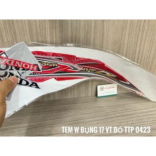 Tem xe Wave A 110 Đỏ 2017 VT đỏ ( 1 Bộ )