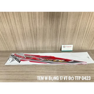 Tem xe Wave A 110 Đỏ 2017 VT đỏ ( 1 Bộ )