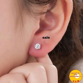 A6. 1 Đôi Bông Tai Mạ Bạc , Khuyên Tai Đính Đá Cao Cấp.