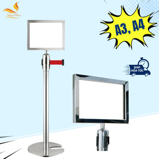 Bảng thông báo gắn đầu cột chắn inox