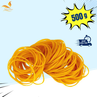 Dây chun vàng cột hàng, 500g, dây thun vòng, dây nịt 3 size tiểu trung đại siêu dai siêu bền