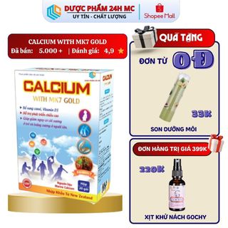 Canxi sữa CALCIUM With MK7 Gold - Canxi từ tảo biển, nhập khẩu New Zealand
