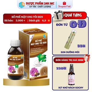 Siro ho Bổ Phế Vương Mật ong - DƯỢC PHẨM 24HMC - Tỏi đen Hẹ Quất, Cao lá thường xuân