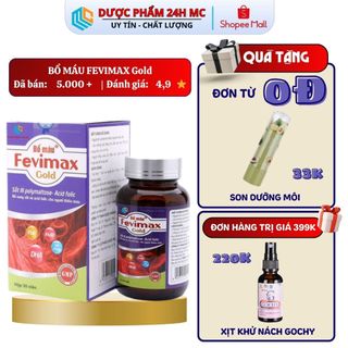 Viên Uống Bổ Máu Fevimax Gold - DƯỢC PHẨM 24HMC - Bổ Sung Sắt, Acid Folic Cho Người Thiếu Máu Não